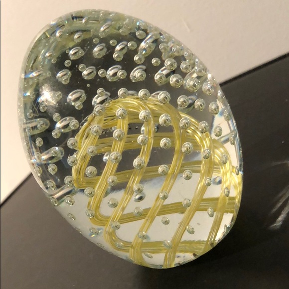 VINTAGE MURANO BULLICANTE EGG SHAPED PAPERWEIGHT - Picture 11 of 16